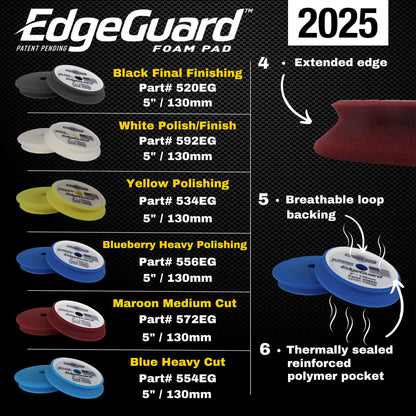 Buff and Shine EdgeGuard Blueberry Heavy Polishing Pad 5"