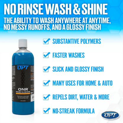 Optimum No Rinse Wash & Shine (ONR) 32oz